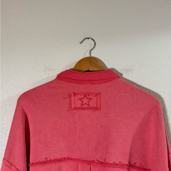 NWT POL Cropped Boho Shacket Large - Picture 5 of 8